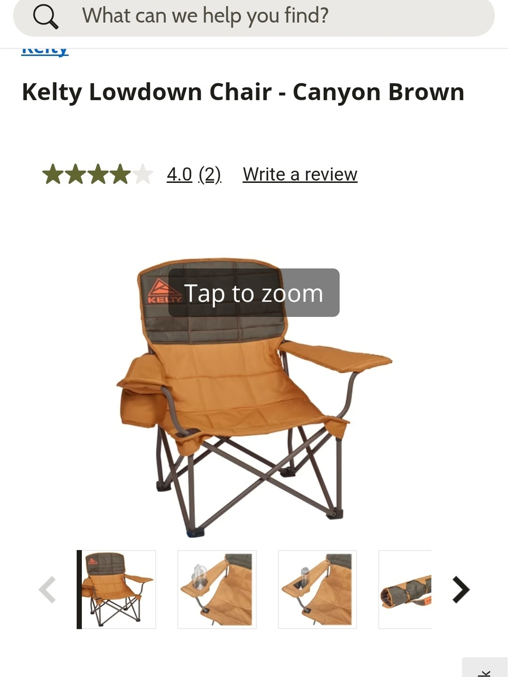 Kelty Lowdown Folding Camp Chair - Canyon Brown